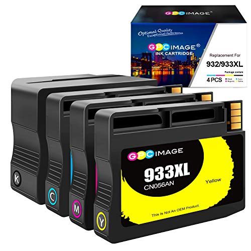  GPC Image Compatible Ink Cartridge Replacement for HP 932XL 933XL 932 933 XL Compatible with Officejet 7110 6600 6700 6100 7612 7610 Printer Tray (Black,Cyan,Magenta,Yellow)