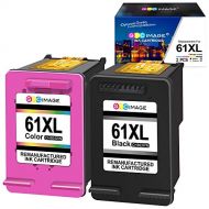 GPC Image Remanufactured Ink Cartridge Replacement for HP 61 61XL Compatible with Envy 4500 5530 5535 5534 Deskjet 1056 1010 1510 2540 2544 Officejet 2620 4630 4635 Printer Tray(1