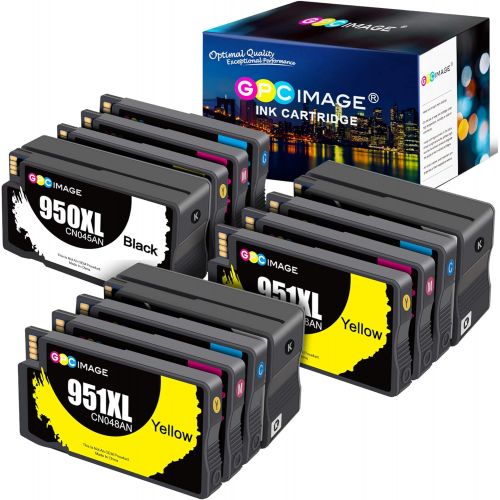  GPC Image Remanufactured Ink Cartridge Replacement for HP 950XL 951XL 950 951 use for OfficeJet Pro 8600 8610 8615 8100 8620 8630 8640 8625 251dw 271dw 276dw Printer Tray(Black, Cy