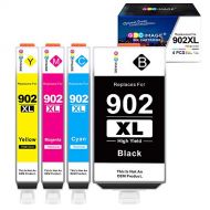 GPC Image Compatible Ink Cartridge Replacement for HP 902XL 902 Ink Cartridges to use with Officejet 6978 6968 6962 6958 6970 6950 6960 Printer Tray (Black, Cyan, Magenta, Yellow,