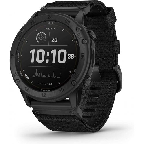  GPS City Garmin tactix Delta Solar, Solar-Powered Specialized Tactical Watch, Ruggedly Built to Military Standards (010-02357-10) and Texel 10,000mAh Portable Battery Pack, Wall an