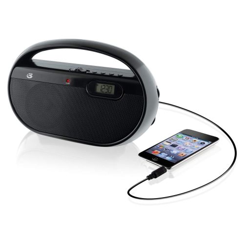  GPX, Inc. R602B Portable AM/FM Radio with Digital Clock and Line Input (Black): Home Audio & Theater