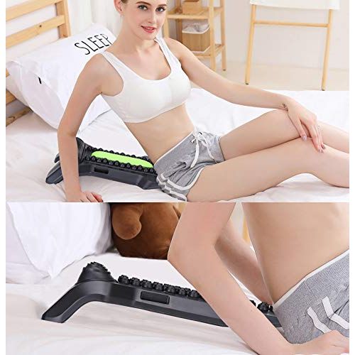  GQQJYP Multi-Function Back Stretcher Massager Neck Waist Pain Relief Magic Support Massage Home Muscle Stimulator Relaxation Fitness Equipment,Whitegreen