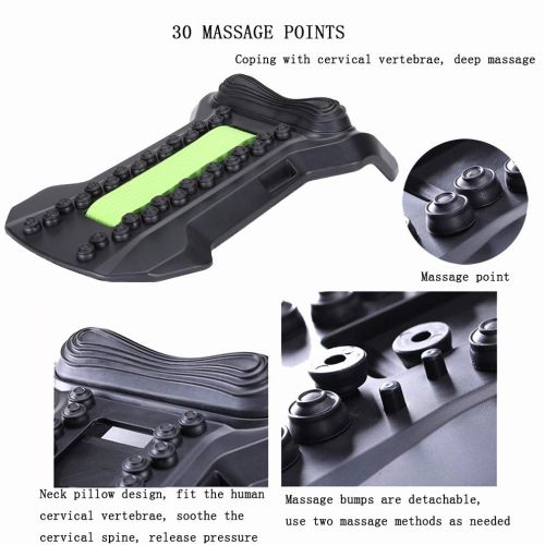  GQQJYP Multi-Function Back Stretcher Massager Neck Waist Pain Relief Magic Support Massage Home Muscle Stimulator Relaxation Fitness Equipment,Whitegreen