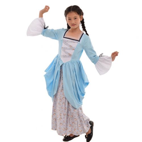  GRACEART Pioneer Dress Pilgrim Girl Colonial Kids Costume 100% Cotton