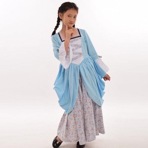  GRACEART Pioneer Dress Pilgrim Girl Colonial Kids Costume 100% Cotton