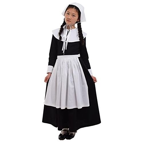  GRACEART Renaissance Pilgrim Girl Puritan Costume 100% Cotton
