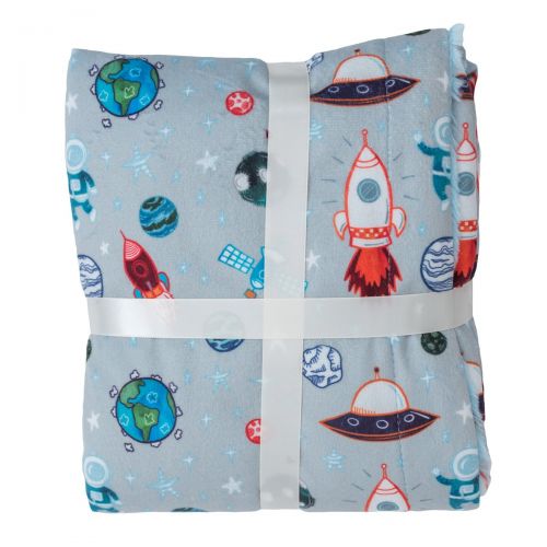  GRACED SOFT LUXURIES Minky Super Soft Baby Blankets, Receiving Blankets with Space Blue Printed Design by...