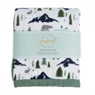 GRACED SOFT LUXURIES Softest Large 4-Layer Bamboo Muslin Quilt, 47 x 47 Bamboo + Cotton Blanket by...