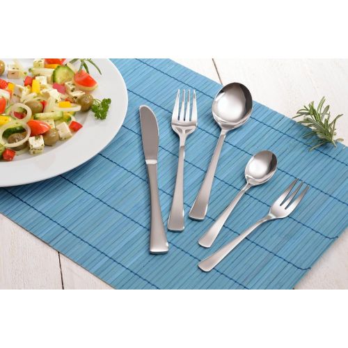  GRAEWE Besteckset fuer 6 Personen aus Edelstahl, Tafelbesteck Set 30-teilig, nickelfrei, rostfrei, handpoliert, spuelmaschinengeeignet - Serie Wuerzburg