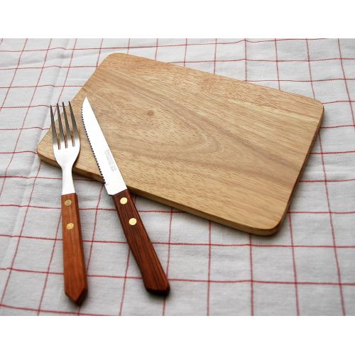  GRAEWE 3Piece Steak Set in 1Knife, 1fork, 1x Small Wooden Boards