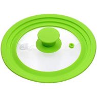 Visit the GRAEWE Store GRAEWE Universal Glass Lid Green 16-20cm for Saucepans and Pans Tempered Glass Silicone Handle with Steam Vent