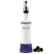 GRAFFITO BLUE: Olive Oil Bottle with S Steel capped pourer