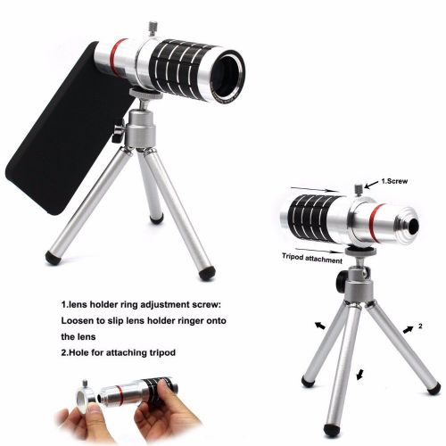  GRANDEY Grandey for Samsung Galaxy S7 Edge 16x Zoom Lens Telescope Camera Lens Kit Tripod+Back Case Smartphone lens For S7 Edge