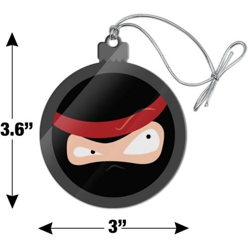  GRAPHICS & MORE Ninja Face Head Funny Acrylic Christmas Tree Holiday Ornament
