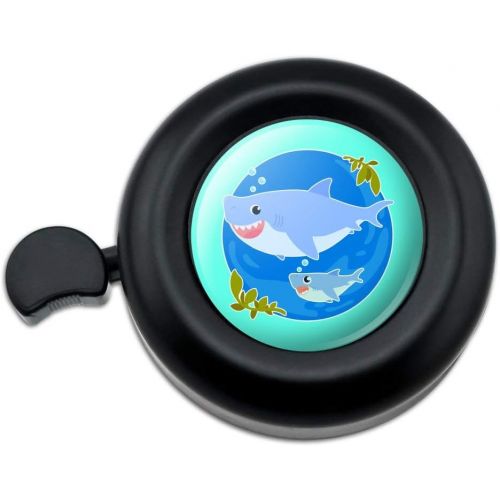  GRAPHICS & MORE Momma Shark and Baby Swimming in Ocean Bicycle Handlebar Bike Bell
