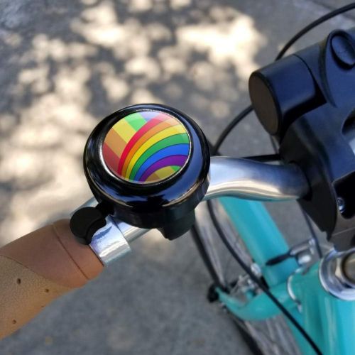  GRAPHICS & MORE Double Rainbow Pride Arc Bicycle Handlebar Bike Bell