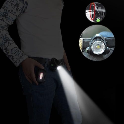  [아마존 핫딜] GRDE Headlamp, Super Bright LED Headlamps 18650 USB Rechargeable IPX4 Waterproof Flashlight with Zoomable Work Light, Hard Hat Light for Camping, Hiking, Outdoors