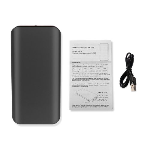  [아마존 핫딜]  [아마존핫딜]GRDE Externer Akku 25000mAh Akku Powerbank Portable Externer Ladegerat mit 2 USB Ports 4 Stromanzeige und Super Helles LED-Licht Grosse Kapazitat Power Bank Ladegerat fuer iPhone iPad Sam