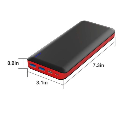  [아마존 핫딜]  [아마존핫딜]GRDE Power Bank 25800mAh Externer Akku Schnellladung QC3.0 mit 2 USB und Typ-C Ports Powerbank mit 4 LED-Betriebsanzeige fuer iPhoneXS max/XS/X/8/7 iPad Samsung Huawei Tablet Kamera PSP