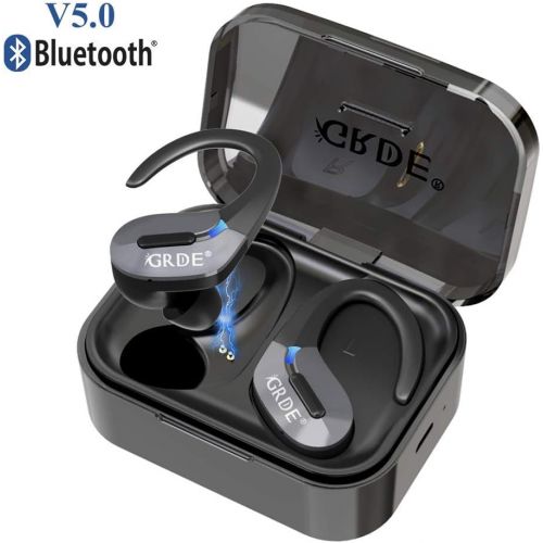  [아마존 핫딜] [아마존핫딜]GRDE 【2019 Neueste】Bluetooth V5.0 Kopfhoerer in Ear, TWS True Wireless Headset mit Mikrofon Stereo-Sound 35 Std Spielzeit Auto Pairing Wasserdicht Mini Sport Ohrhoerer mit tragbar Ladebox