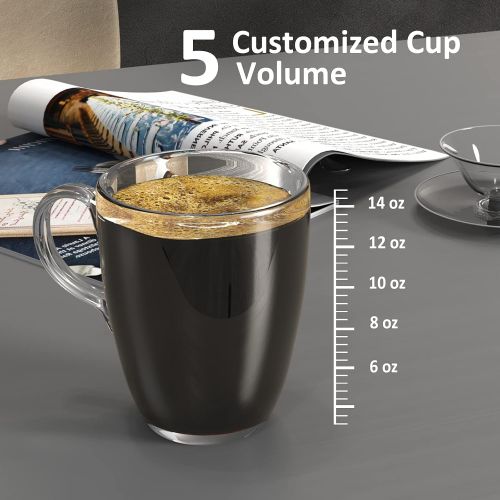  GREECHO Pod Coffee Maker Single Cup K-cup, 3-In-1 Brews K-Cup, Ground and Intenso Single-serve Brewers, 6-14 Oz Volume & Digital Display with 48 Oz Reservoir BPA-free Coffee Maker,