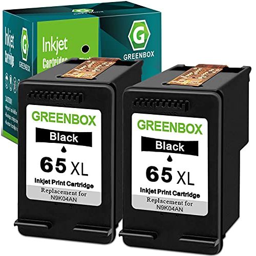  GREENBOX Remanufactured Ink Cartridge Replacement for HP 65 XL 65XL N9K04AN for Envy 5055 5052 5058 DeskJet 3755 2655 3720 3722 3723 3730 3721 3732 3752 3758 2652 2624 2622 Printer