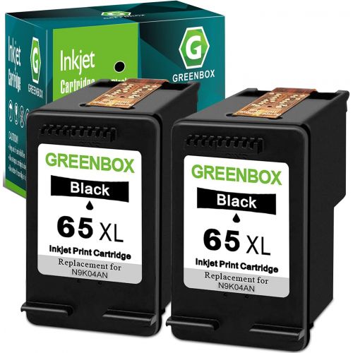  GREENBOX Remanufactured Ink Cartridge Replacement for HP 65 XL 65XL N9K04AN for Envy 5055 5052 5058 DeskJet 3755 2655 3720 3722 3723 3730 3721 3732 3752 3758 2652 2624 2622 Printer