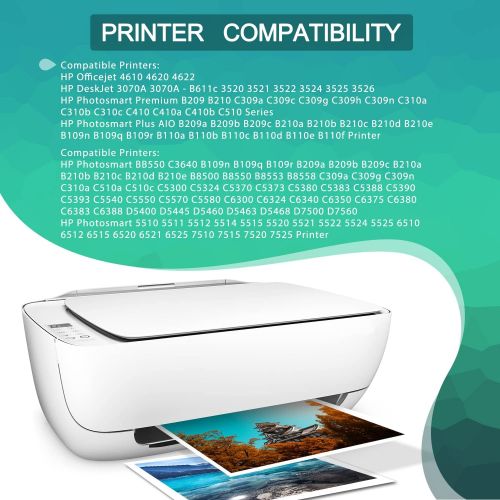  GREENBOX Compatible 564 564XL Ink Cartridge Replacement for HP 564 564 XL for HP Photosmart c309a c309g b209a 7520 7525 5510 5520 C5580 Printer (5 Black)