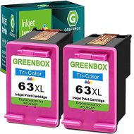 GREENBOX Remanufactured Ink Cartridge Replacement for HP 63XL 63 XL for HP Envy 4516 4520 Officejet 4650 3830 Deskjet 2130 2132 Printer (2 Tri-Color)