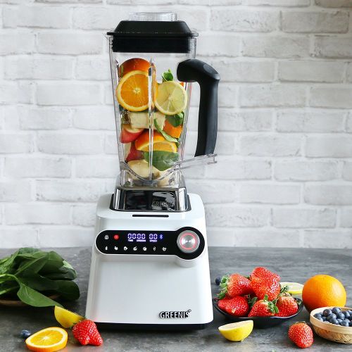  GREENIS Heavy Duty Blender, Amazon Exclusive, 70 OZ Tritan Jar, 3.7 Horsepower,Tamper Tool Included, App Connectivity, Ivory White/Graphite Gray