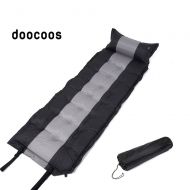 GREENTEC Self Inflating Sleeping Pad by doocoos - Camping Mattress with Attached Pillow and Carrying Bag, Wider and Longer Size for Comfortable- Lightweight Air Mattress