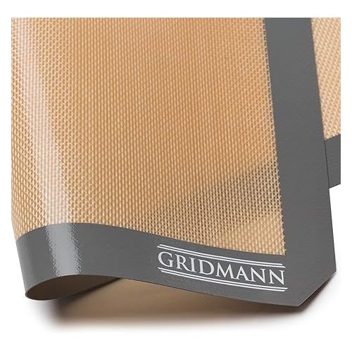  GRIDMANN Pro Silicone Baking Mat - Set of 2 Non-Stick Half Sheet (16-1/2