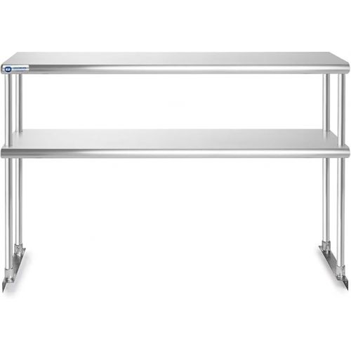  GRIDMANN NSF Stainless Steel Commercial Kitchen Prep & Work Table Plus A 2 Tier Shelf - 48 in. x 12 in.