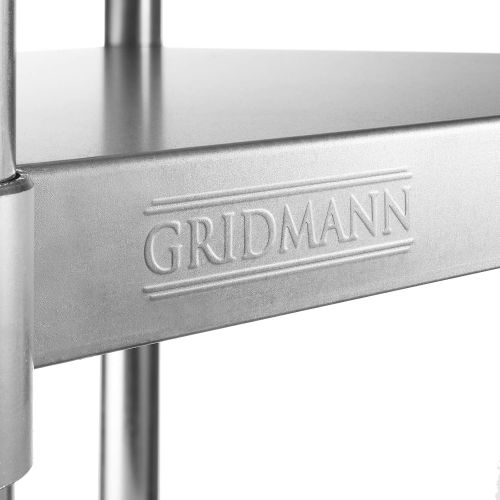  GRIDMANN NSF Stainless Steel Commercial Kitchen Prep & Work Table w/ Backsplash - 60 in. x 24 in.