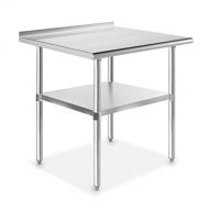 GRIDMANN NSF Stainless Steel Commercial Kitchen Prep & Work Table w/ Backsplash - 30 in. x 24 in.