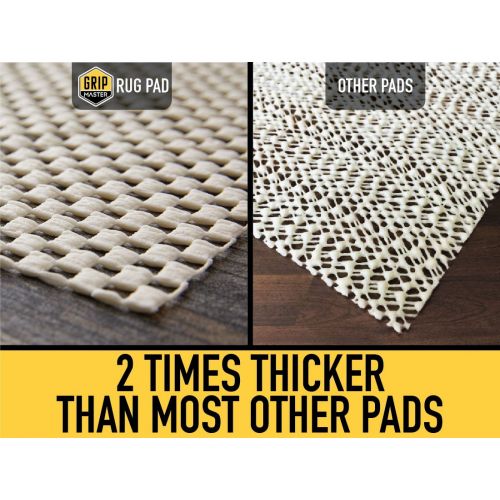  GRIP MASTER 2X Extra Thick Area Rug Cushioned Gripper Pad (2 x 8) for Hard Surface Floors, Maximum Gripper and Cushion for Under Rugs, Premium Protection Pads, Many Sizes, Rectangu