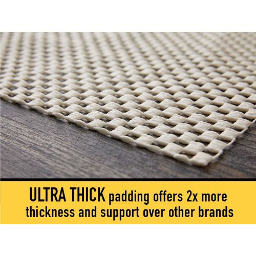  GRIP MASTER 2X Extra Thick Area Rug Cushioned Gripper Pad (5 x 8) for Hard Surface Floors, Maximum Gripper and Cushion for Under Rugs, Premium Protection Pads, Many Sizes, Rectangu