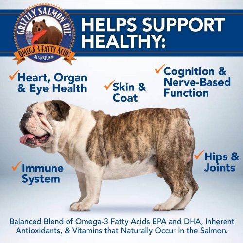  GRIZZLY SALMON OIL OMEGA 3 FATTY ACIDS ALL-NATURAL Grizzly Salmon Oil Omega-3 Fatty Acids All-Natural Dog Food Supplement