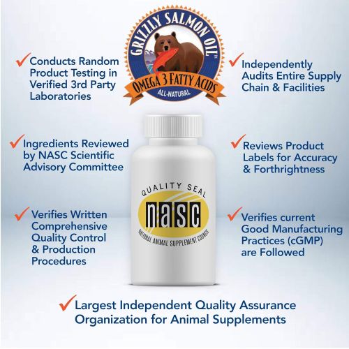  GRIZZLY SALMON OIL OMEGA 3 FATTY ACIDS ALL-NATURAL Grizzly Salmon Oil Omega-3 Fatty Acids All-Natural Dog Food Supplement