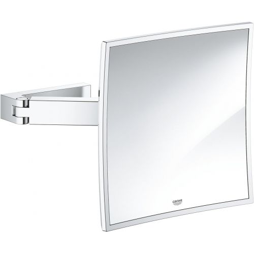  Grohe 40808000 Selection Cube Cosmetic Mirror, Starlight Chrome