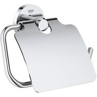 Grohe 40367001 Essentials Toilet Paper Holder With Cover, Starlight Chrome