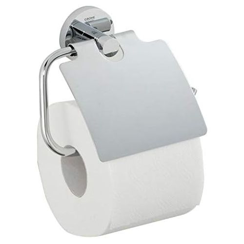  Grohe 40367001 Essentials Toilet Paper Holder With Cover, Starlight Chrome