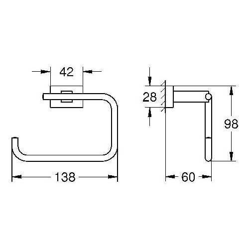  GROHE Essentials Cube Toilet Paper Holder