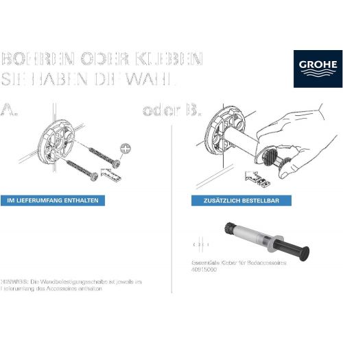  GROHE Essentials Toilet Paper Holder Without Cover