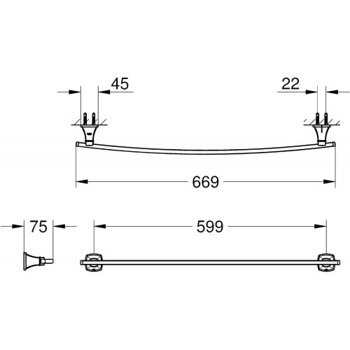  GROHE Grandera 24 In. Towel Bar