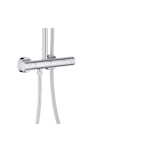  GROHE 26128001 Euphoria 2.5 Gpm Shower System with Thermostat for Wall Mount, Starlight Chrome