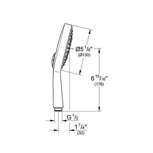  GROHE Grohe 27664000 Power&Soul Cosmopolitan 4-spray Hand shower