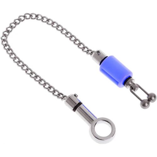  [아마존베스트]GROOMY Ear Hook, Fishing Swinger Stainless Steel Sling Chain Bite Indicator Carp Alarm Hanging Sensor Tackle Outdoor Accessories Blue