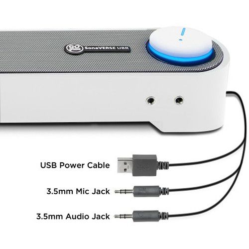 그루브 GOgroove SonaVERSE UBR USB-Powered Soundbar (White)